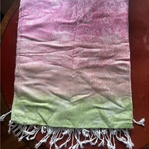 Pashmina Light Scarf with Woven Elephant Pattern